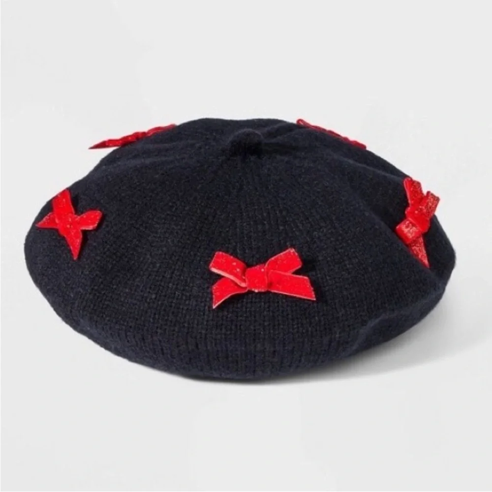 Baby girl bow beret 12-24m NWOT